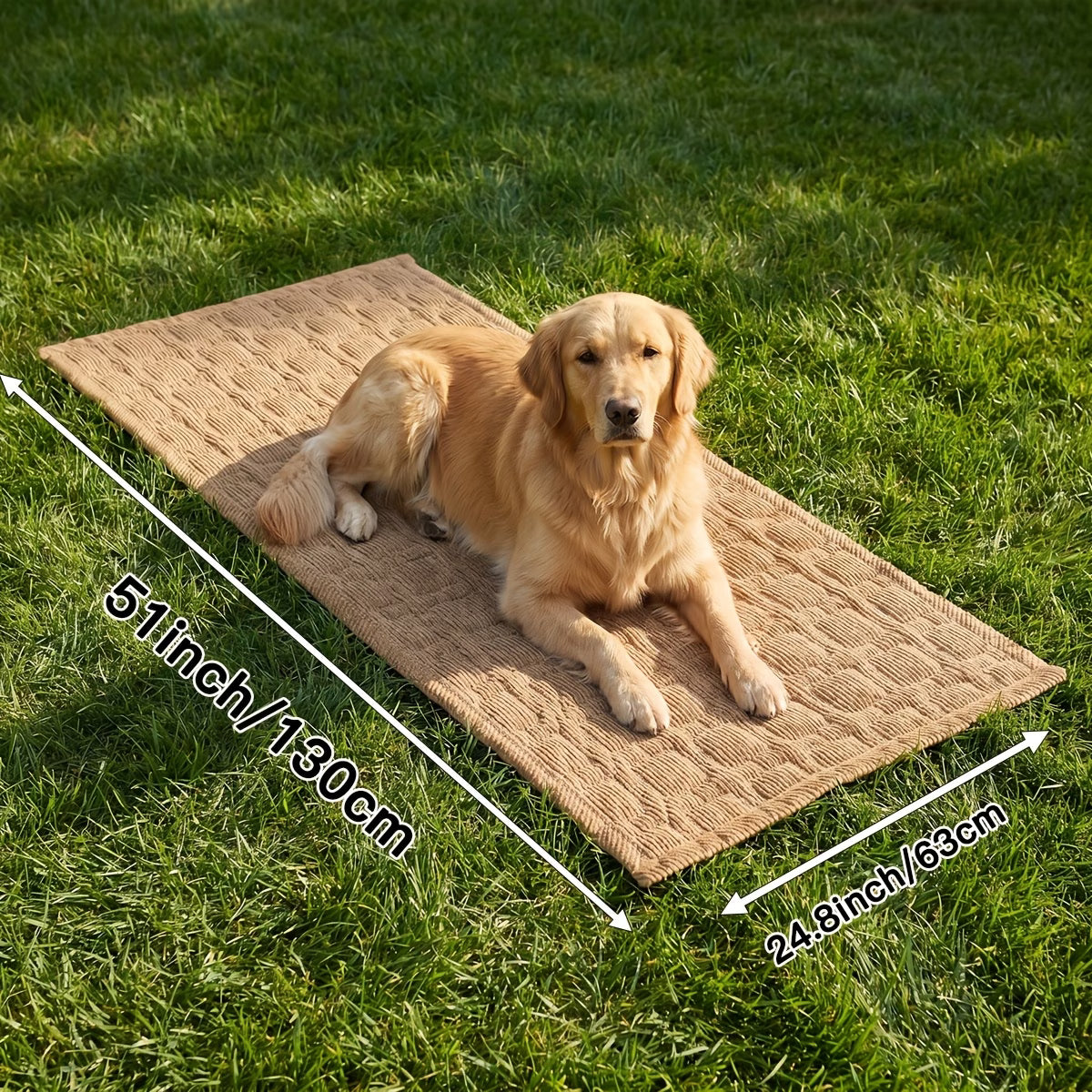 1pc Non-Slip Car Pet Mat with Rear Seat Extension