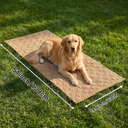 1pc Non-Slip Car Pet Mat with Rear Seat Extension