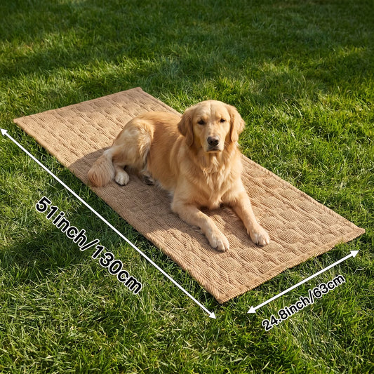 1pc Non-Slip Car Pet Mat with Rear Seat Extension