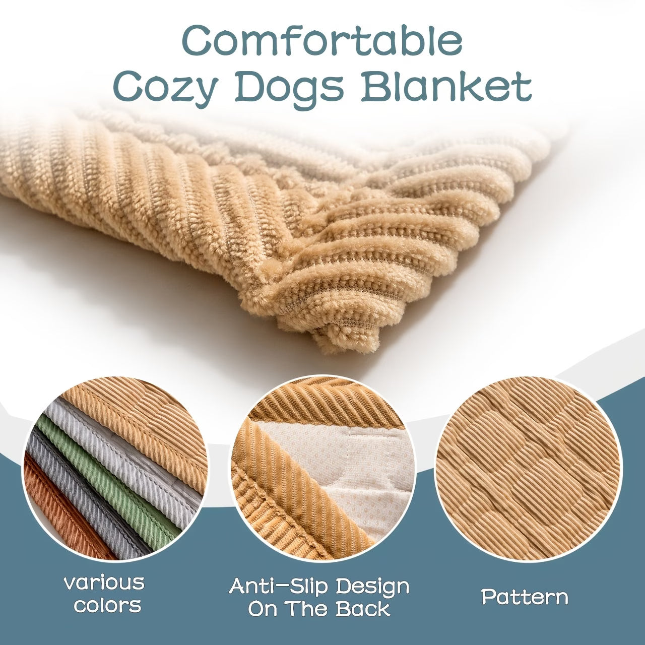 1pc Non-Slip Car Pet Mat with Rear Seat Extension