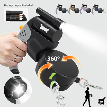 2-in-1 Heavy-Duty Retractable Dog Leash, Dual Head System with Quick-Lock & Tangle-Free Automatic
