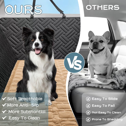 1pc Non-Slip Car Pet Mat with Rear Seat Extension