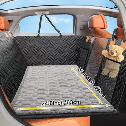 1pc Non-Slip Car Pet Mat with Rear Seat Extension