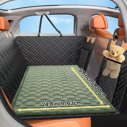 1pc Non-Slip Car Pet Mat with Rear Seat Extension